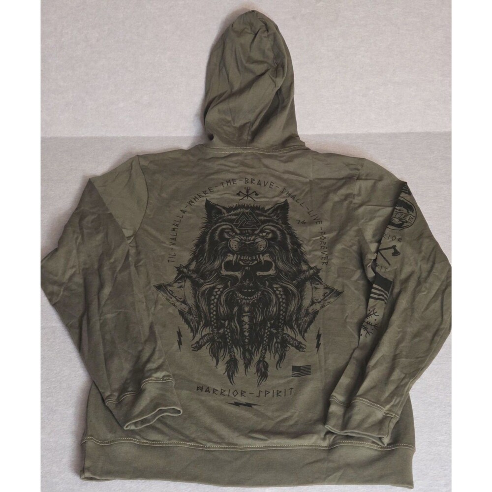 HOWITZER Live Forever Long Sleeve Hooded Mens Sz S Warrior Spirit NWT